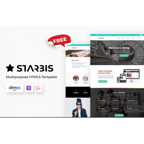 Starbis – многоцелевой HTML шаблон для сайтов