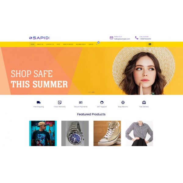  Sapid - Тема WordPress для интернет-магазинов на WooCommerce