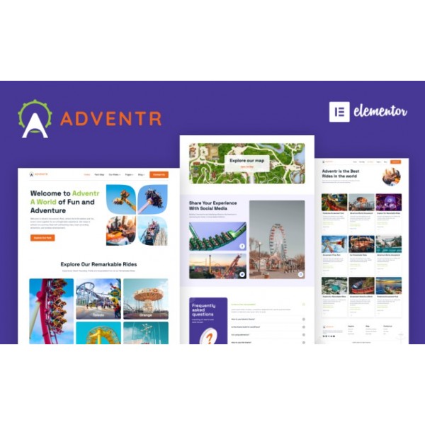  Adventr Free - Тема WordPress для аквапарков и развлекательных парков