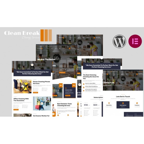  Clean Break - Бесплатная тема WordPress для услуг по уборке