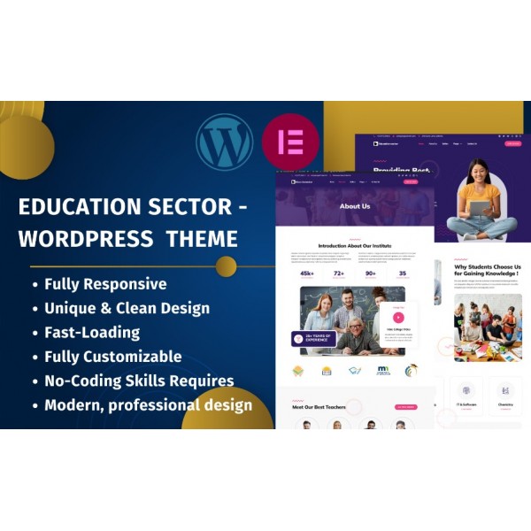 Education Sector - Бесплатная тема WordPress для образовательных учреждений