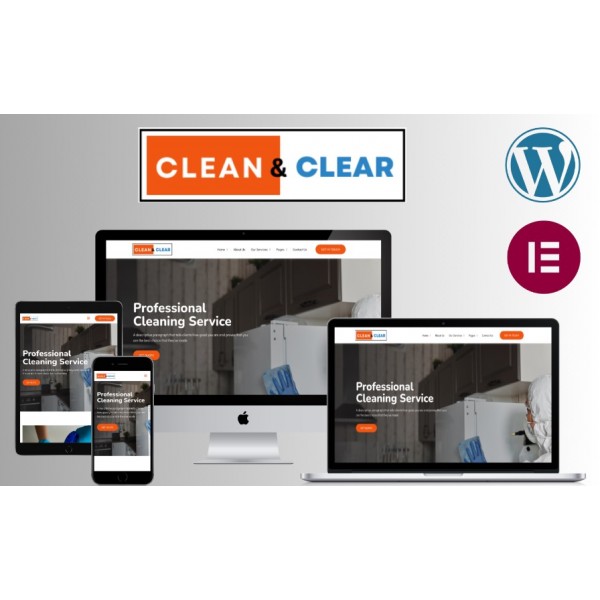 Clean & Clear - Бесплатная тема WordPress для услуг по уборке