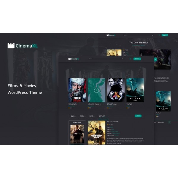  CinemaXL - Бесплатная тема WordPress для кино и фильмов