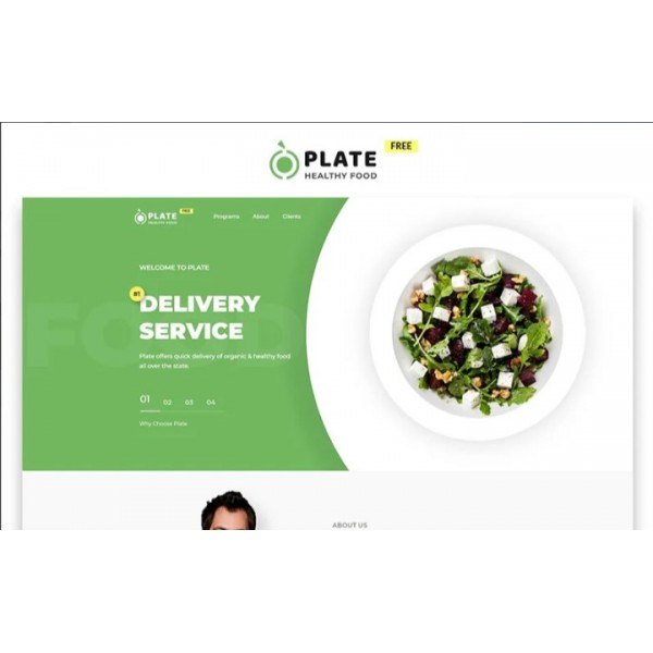 Plate — HTML-шаблон посадочной страницы для сферы питания и напитков.