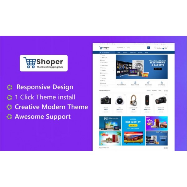 Shopper Electronics — адаптивный шаблон OpenCart для магазинов электроники